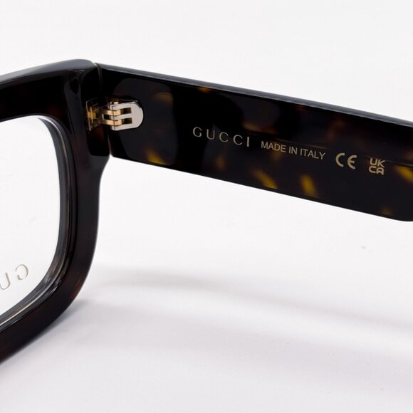 NEW GUCCI GG1548O 005 DARK HAVANA WOMEN EYEGLASSES GUCCI - Picture 11 of 12